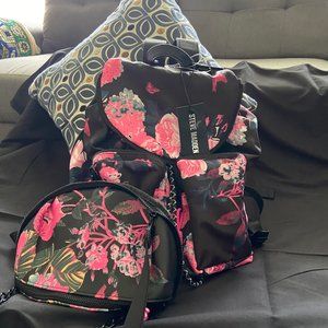 BLILY Black Floral Backpack
